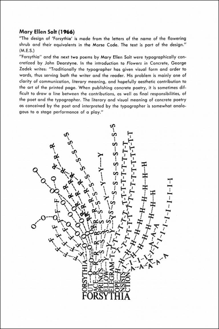 An Anthology of Concrete Poetry | Primary Information