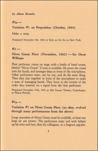 By Alison Knowles Primary Information