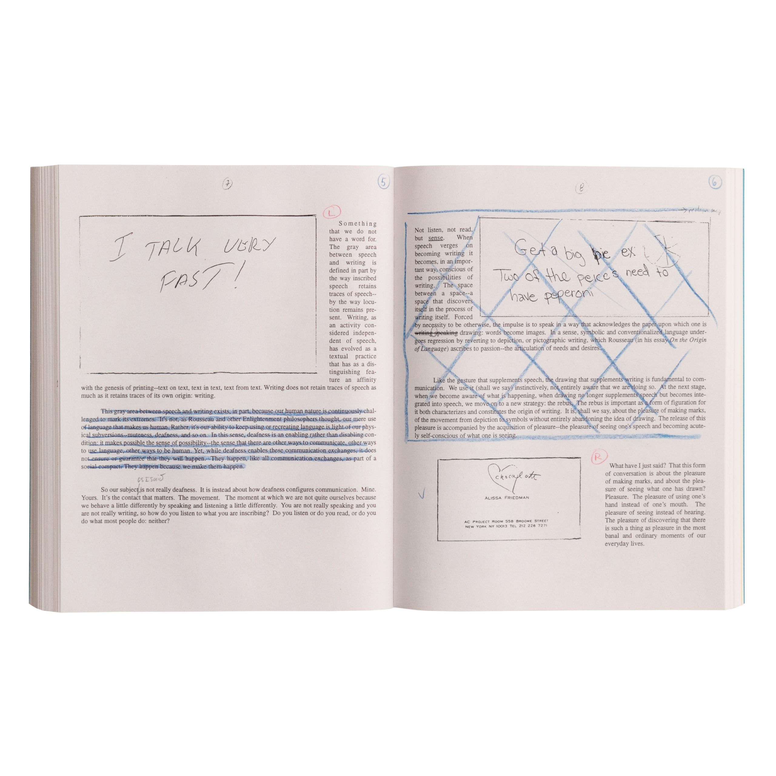 Two-page spread from "Figures of Speech (Unpublished Notes)."