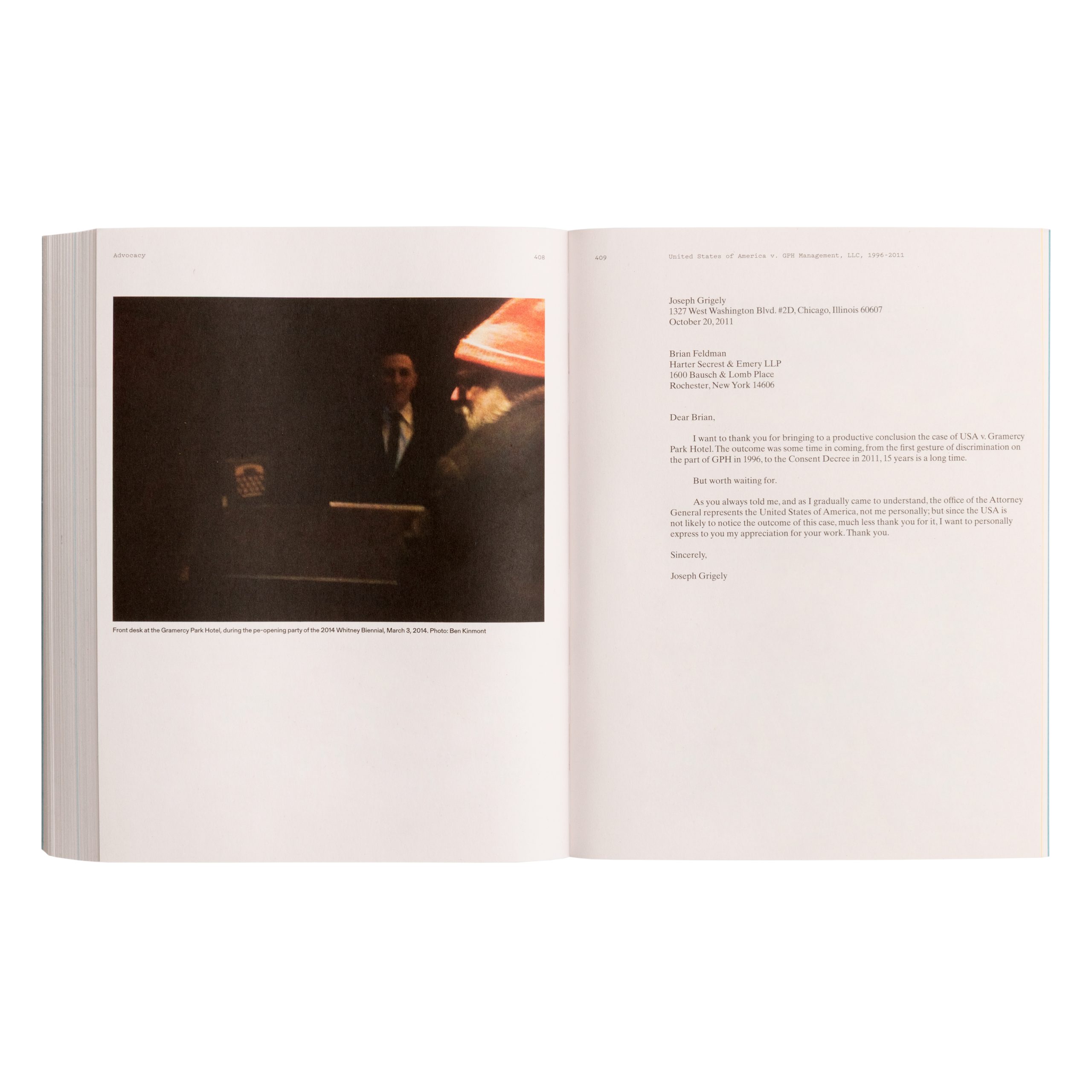 Two-page spread, featuring an excerpt from "United States of America v. GPH Management, LLC."